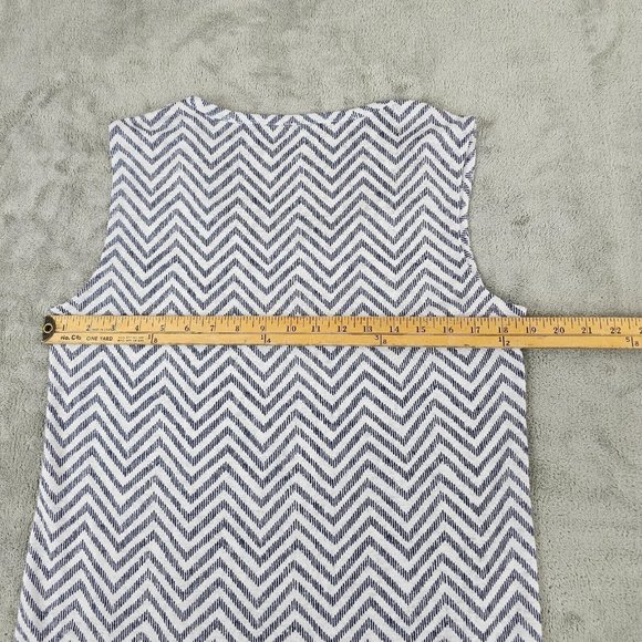 Athleta shirt womens small scoop neck sleeveless blouse chevron allover print - Picture 10 of 12